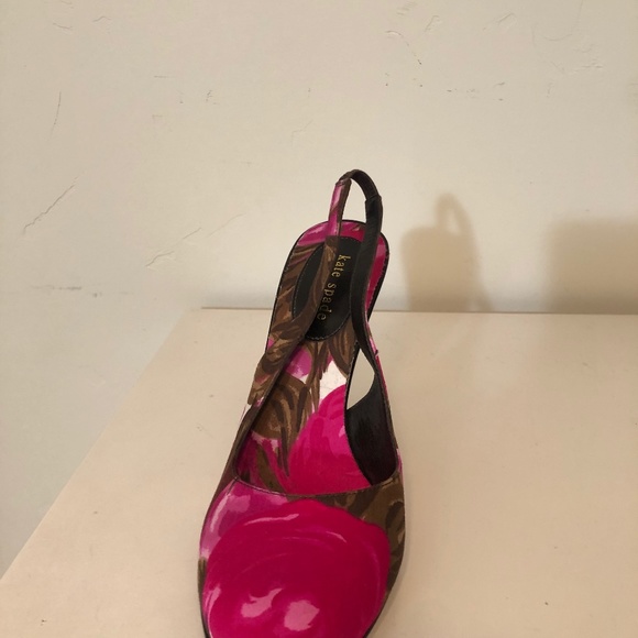 Kate Spade Rose Patterned Sling Backs - Picture 6 of 6
